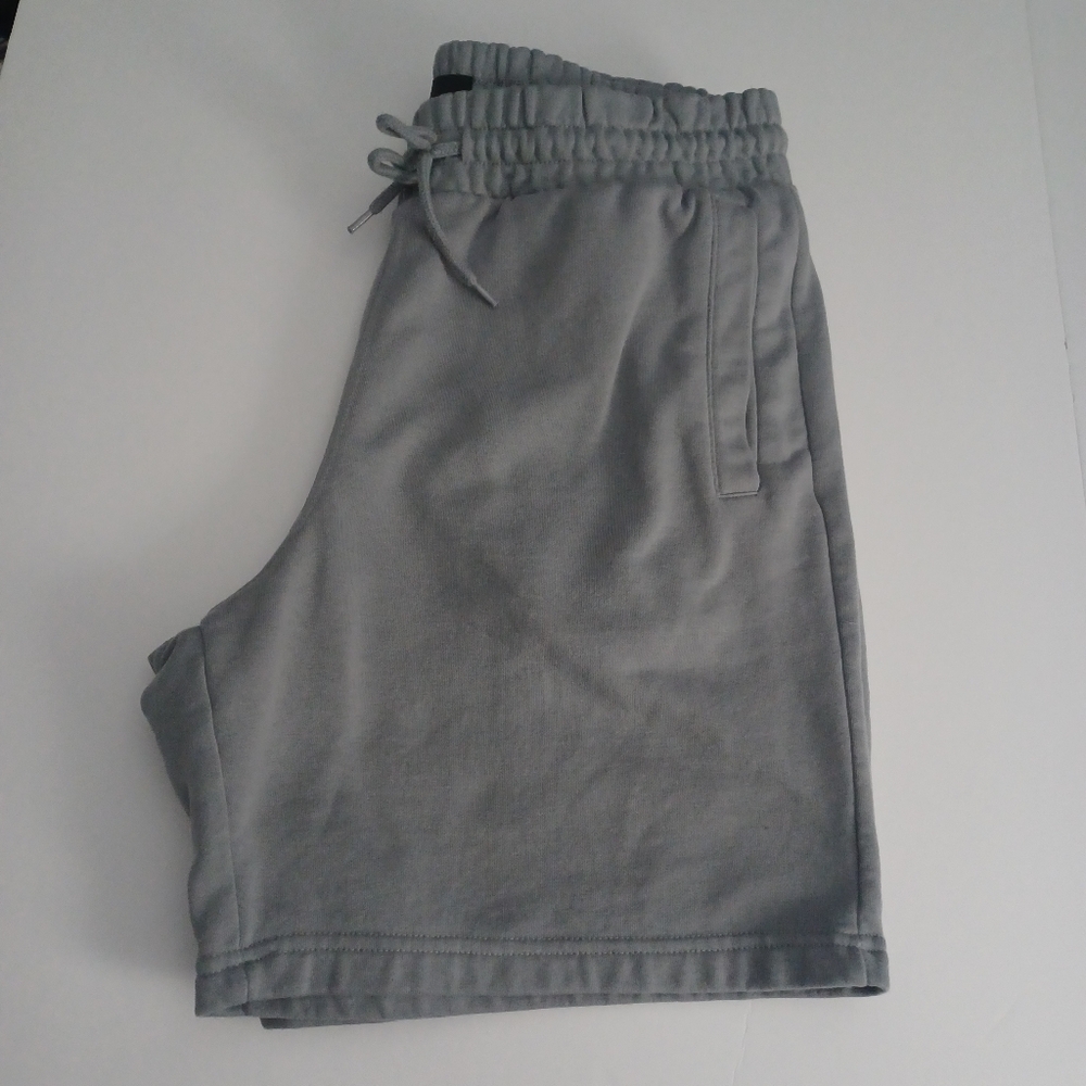 H&M Knit Pull On Drawstring Shorts Gray Sz L